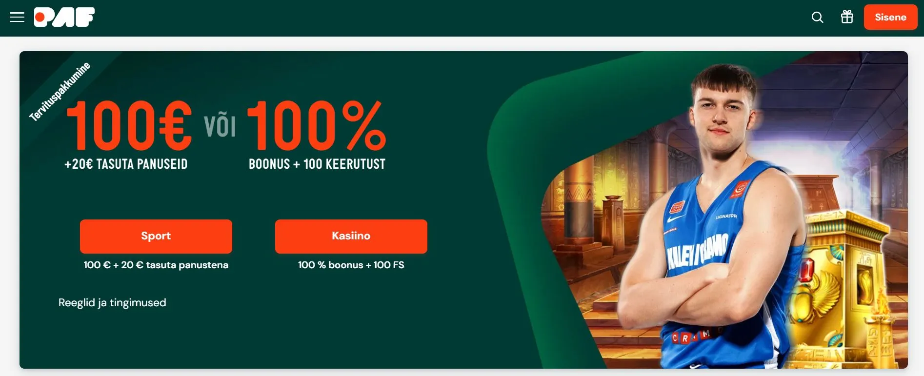 parimad kasiino pakkumised Paf Kasiino